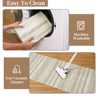 Tappeto Garvee 80x150cm antiscivolo lavabile beige per corridoio cucina camera da letto soggiorno