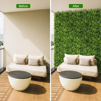 Garvee, set da 12 pannelli da parete in erba artificiale 20x20" resistenti ai raggi UV, in polietilene denso e realistico, per giardino, matrimonio, verde