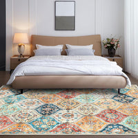 Tappeto vintage Garvee lavabile 5x7 orientale antiscivolo in morbido poliestere per camera da letto e soggiorno