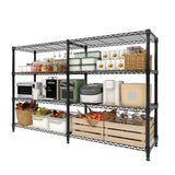 Scaffale in metallo Garvee da 59", ripiani regolabili a forma di L a 4 livelli per cucina, ufficio, garage, capacità di carico di 1060 libbre, nero