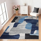 Tappeto moderno astratto Garvee da salotto 120x170 cm, a pelo corto, lavabile, antiscivolo, morbido, leggero, adatto a bambini e animali domestici, per soggiorno e ufficio.