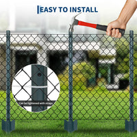 Set garvee con 10 pezzi di pali per recinzione da giardino, pali angolari in acciaio con canale a U da 3 piedi, robusti, verniciati a polvere, versatili per giardino e cancello