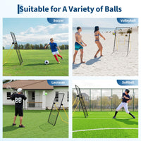 Rete da rimbalzo per pallavolo Garvee 7x4 piedi, rete in PE multi-angolo regolabile, robusta e pieghevole per allenamento all'aperto