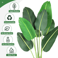 Albero artificiale dell'uccello del paradiso Garvee da 48", struttura in metallo, soggiorno e ufficio, 4 piedi, realistico, facile da pulire, verde