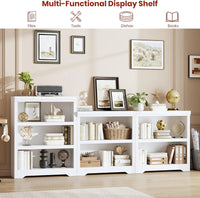 Garvee Libreria Rustica Alta 75" 2-6 Ripiani Regolabili MDF Robusta Anti-Ribaltamento Soggiorno Ufficio Bianco