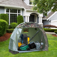 Garvee Tenda Di Stoccaggio Per 2-3 Bici Tessuto Oxford 210D Per Giardino Ed Esterni 195x81x162.5cm Grigio