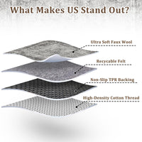 Tappeto vintage lavabile Garvee 120x170cm, antiscivolo, retrò, per soggiorno, camera da letto, grigio