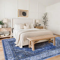 Tappeto vintage boho Garvee 240x340 cm in morbido velluto di agnello sintetico antiscivolo per soggiorno e ufficio