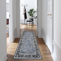 Tappeto lavabile Garvee 80 x 150 cm marrone-grigio cashmere-cotone boho vintage soggiorno sala da pranzo