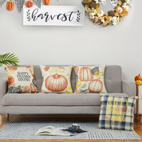 GARVEE Federe in piuma 45x45 cm, decorazione autunnale, in poliestere, con cerniera, set da 4 pezzi, soggiorno, camera da letto, Ringraziamento