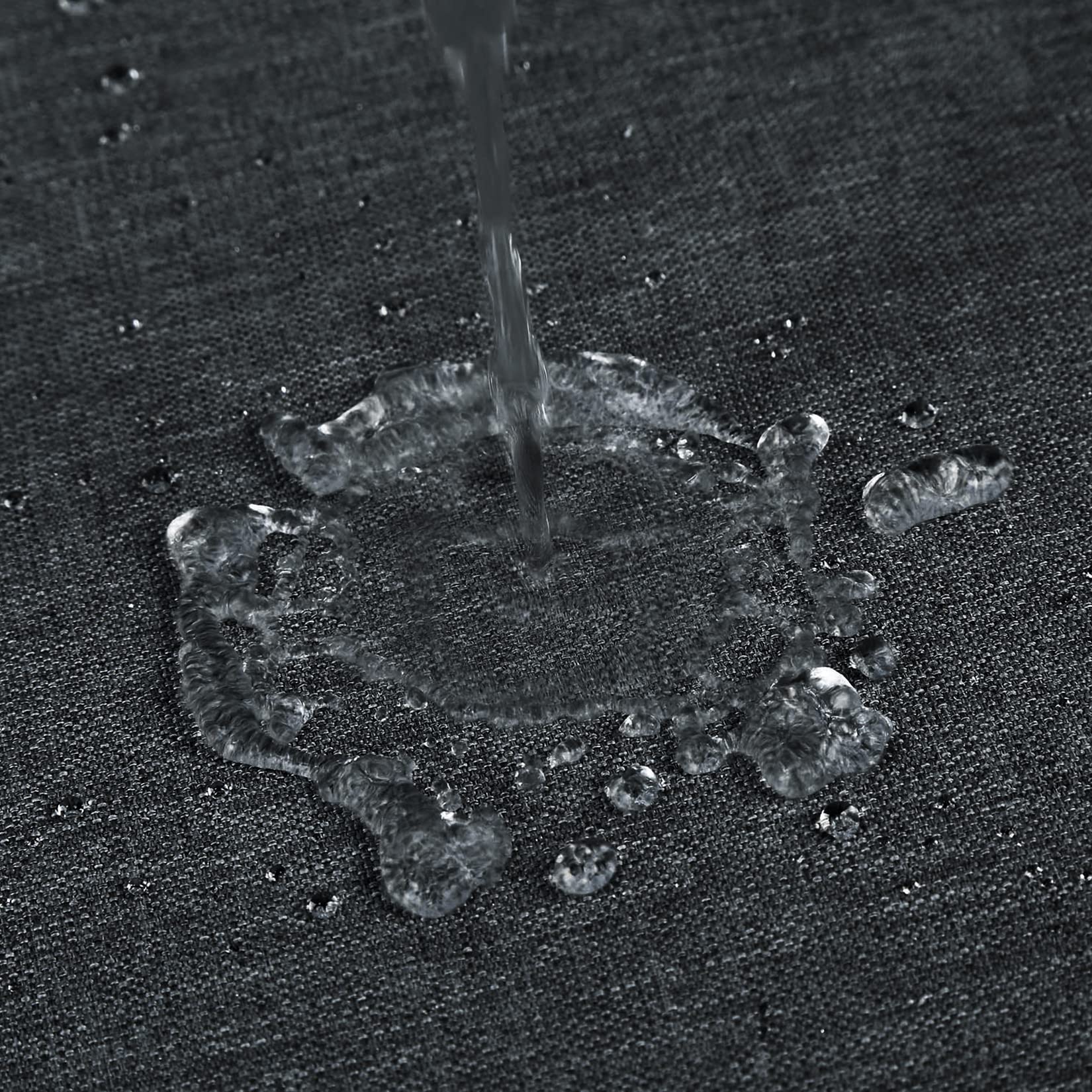 Garvee Flachs-Leinen-Duschvorhang 240GSM Schweres Gewebe Wasserabweisend Waschbar Dunkelgrau 180x180 cm Hotelstil Mit Haken Badezimmer