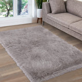 Garvee Tappeto Morbido Finto Pecora Shaggy 1000 GSM Antiscivolo Grigio 4x6 Piedi Rettangolare per Camera e Soggiorno - grigio