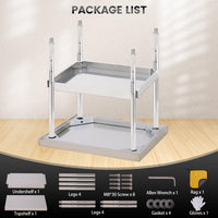 Tavolo da lavoro in acciaio inossidabile Garvee da 24x18 pollici con ripiano inferiore regolabile per catering e uso esterno, antiruggine e antigraffio