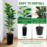 Albero artificiale da interno Garvee da 5 piedi, design realistico, senza manutenzione, versatile per casa e ufficio, verde