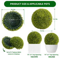Set di bossoli Garvee artificiali, 50 cm, resistenti ai raggi UV, uso manuale, materiale PE, materiale decorativo, interno ed esterno, verde