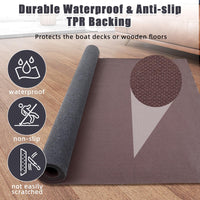 Garvee Boat Flooring 1,8x9m Tappetino marino antiscivolo per esterni, tagliabile, grigio, per barche e yacht