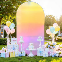 Garvee 6FT Pannello posteriore per arco nuziale elasticizzato in spandex glitterato per matrimonio, festa, baby shower