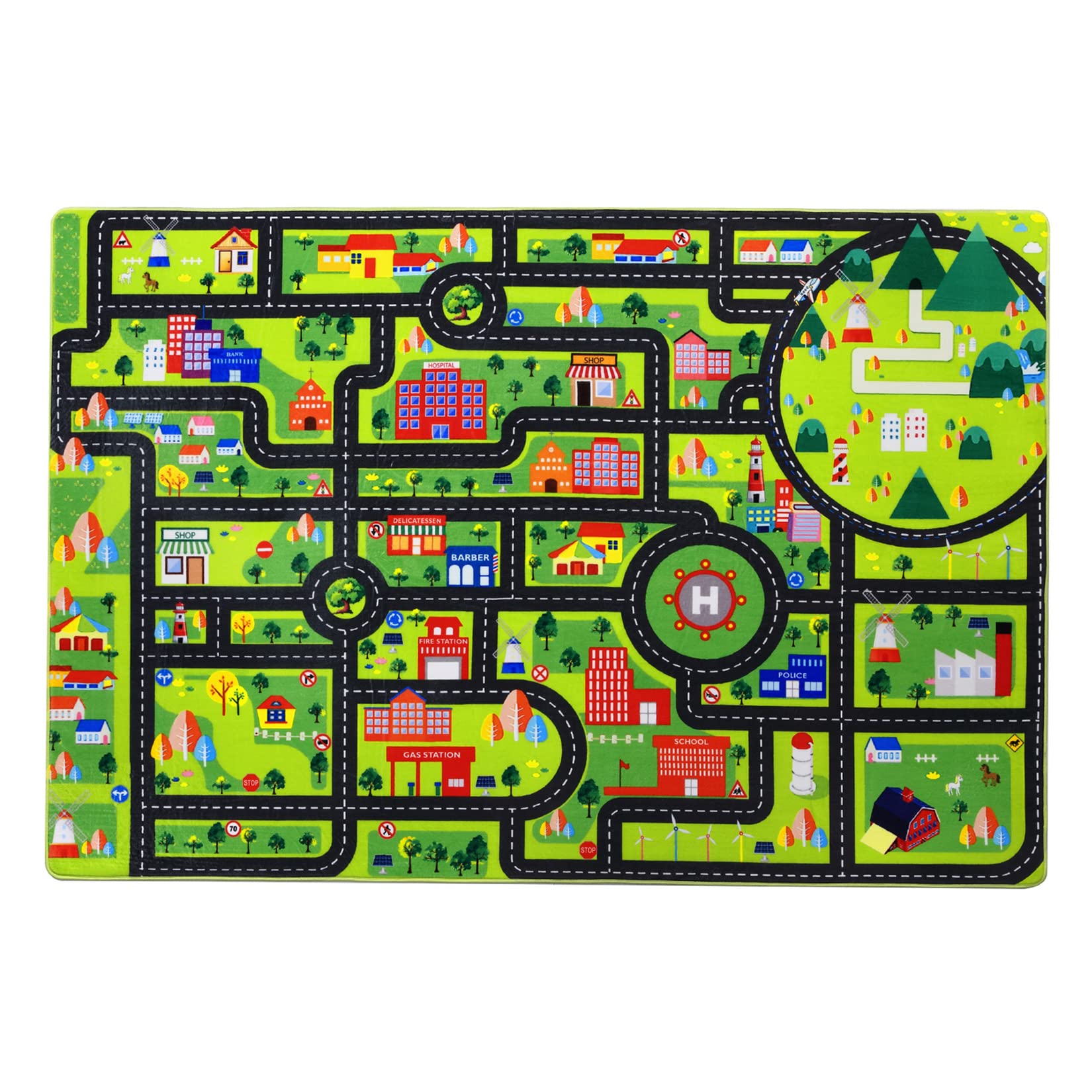 Garvee Tappeto Gioco Bambini Extra Large 140x200 Antiscivolo Morbido Velluto Educativo Colorato Per Camera E Sala Giochi