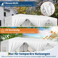 Gazebo 3x6 pop-up Garvee Heavy Duty tenda a baldacchino 3x6 m con 6 pannelli laterali rimovibili per feste e uso esterno, 3 altezze regolabili, nero