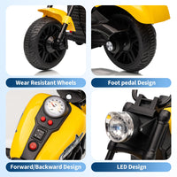 Moto elettrica Garvee 6V gialla con avviamento graduale e sospensioni: la prima moto elettrica per bambini dai 2 anni per passeggiate sicure in giardino