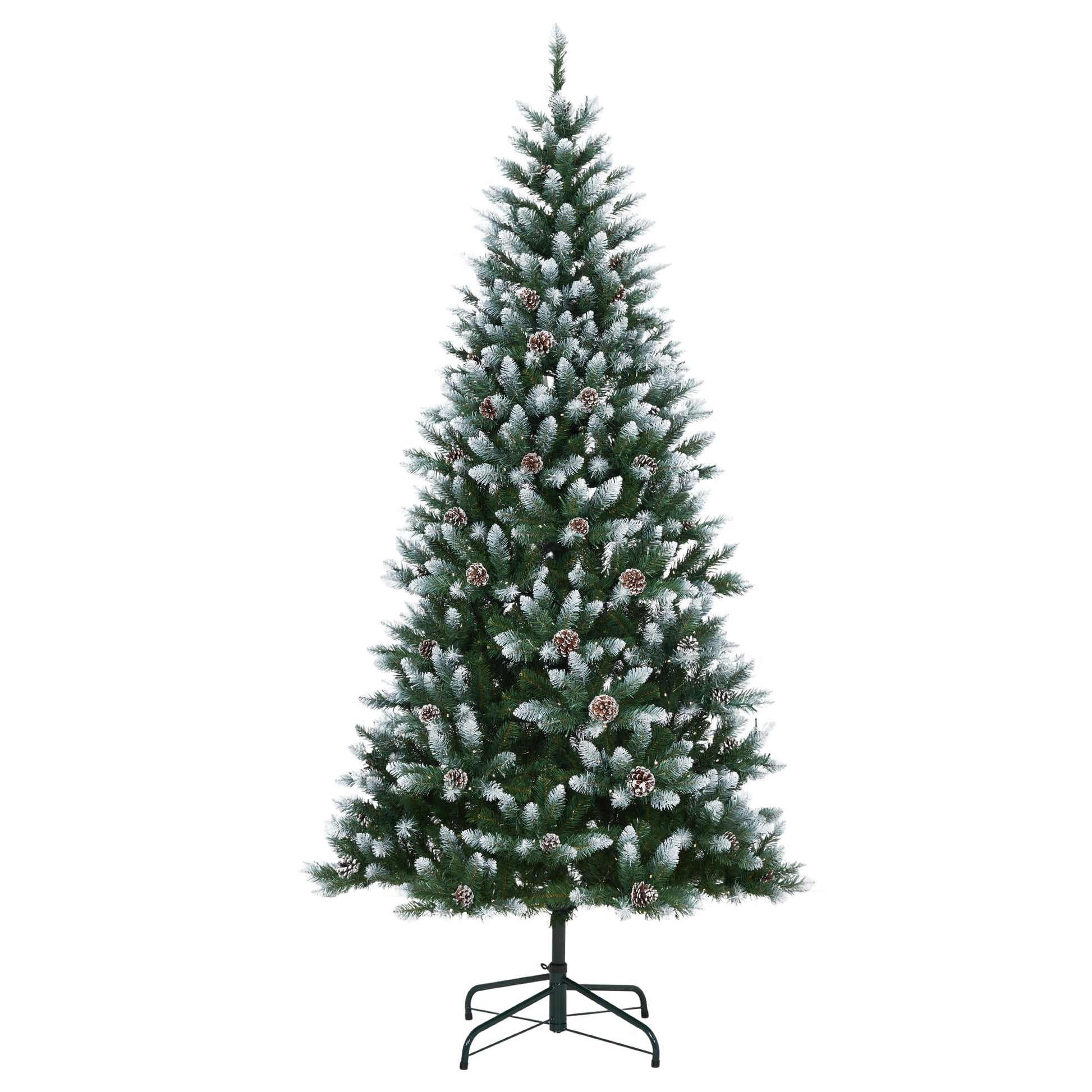Albero di Natale Artificiale Garvee 225 cm PE/PVC - 400 LED, 3000 Rami, Supporto Metallico