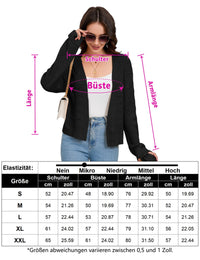 Giacca corta in maglia leggera da donna Garvee, elegante e casual, bolero estivo, nera, taglia M, per occasioni festive e vita quotidiana.