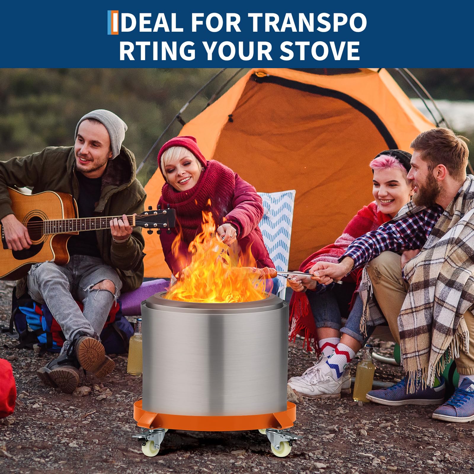 Carrello Portafusti Acciaio Garvee 55 Galloni per Festa del Papà - Capacità 1000 libbre, Ruote Girevoli, Rinforzi Trasversali per Magazzino e Officina, Zincato