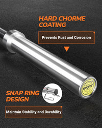 Bilanciere Olimpico Garvee 7 Piedi per Festa del Papà | 1000 Libbre, Impugnatura Precisione, Acciaio Giapponese Cromato, Palestra Domestica 2"