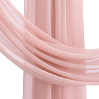 GARVEE 2x18FT Tessuto drappeggiante per arco nuziale trasparente per fotografia all'aperto, 70x550cm, bianco