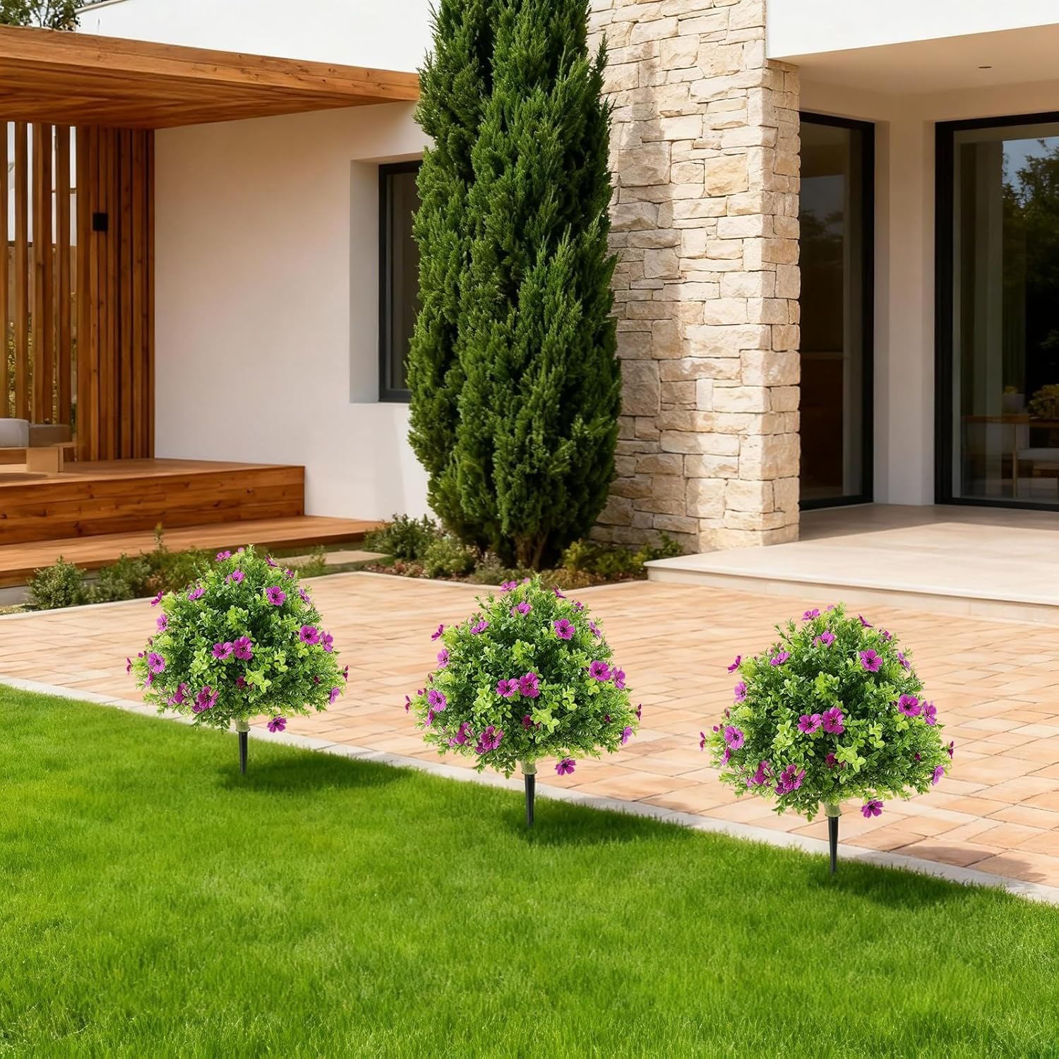 Garvee 2 pezzi 2 piedi alberi artificiali da interno, realistici, senza manutenzione, per casa, ufficio, matrimonio, festa, verde, versatile