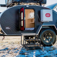 Scale Garvee RV a 3 gradini con corrimano – Gradini pieghevoli in alluminio, antiscivolo per camper, piscina e vasca idromassaggio, nero