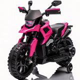 Moto Elettrica per Bambini Garvee 6V 3-6 Anni con Batterie 6V4Ah, Fari, Musica, Clacson, Stabile con Ruote Laterali, Dimensioni Compatte, Norme CE, Gioco Sicuro