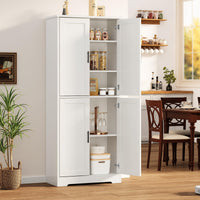 Garvee Armadio Dispensa Cucina 70 Pollici Mobile Legno MDF Bianco Per Cucina E Soggiorno