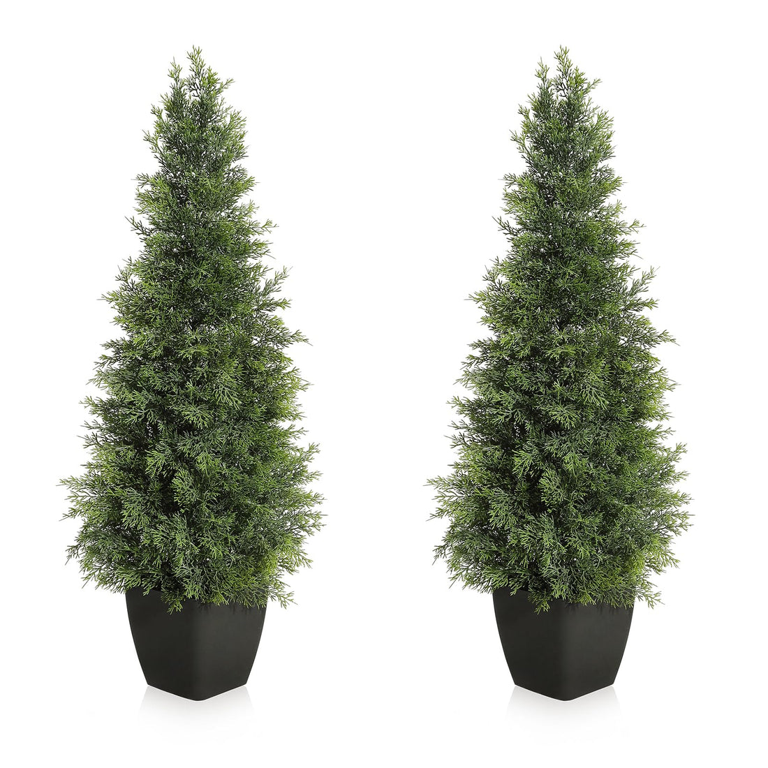 Albero di cedro artificiale Garvee da 36 pollici, resistente ai raggi UV, realistico, tronco di legno, resistente alle intemperie per uso interno ed esterno, decorazione natalizia verde