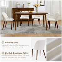 Set di 2 sedie da pranzo in legno Garvee, imbottite, design moderno per cucina e ristorante, compatte, marrone