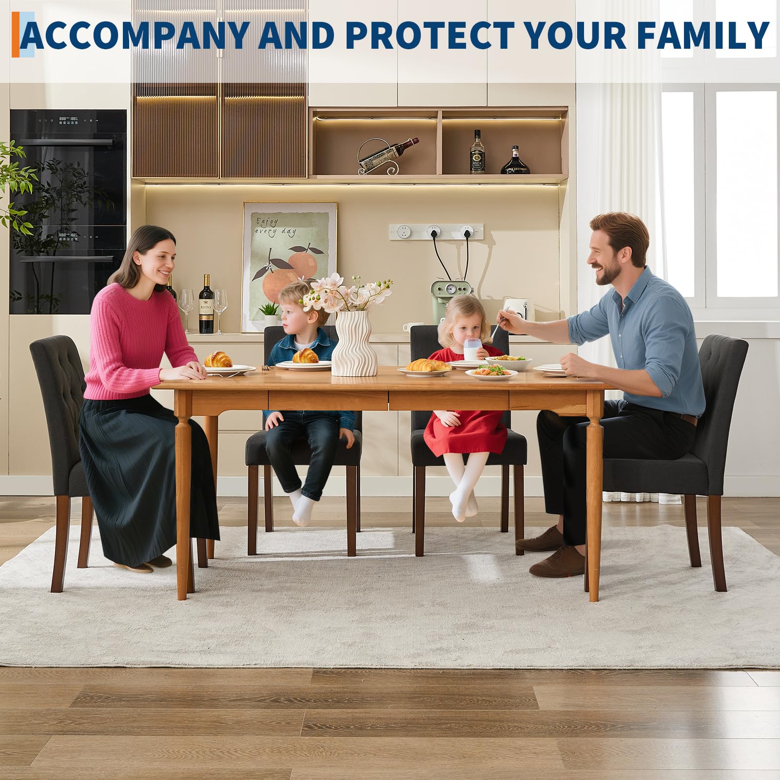 Set di 2 sedie da pranzo imbottite Garvee - Design moderno Parsons, lino morbido, gambe in legno robusto, comfort ergonomico, leggerezza, sala da pranzo e bar