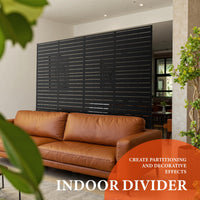 Garvee Metal Privacy Screen 72"x47" Robusta struttura in acciaio verniciato a polvere per giardino, terrazza e balcone, colore grigio