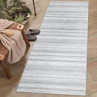 Tappeto Garvee Runner 80 x 150 cm Grigio Antiscivolo Lavabile Per Corridoio Cucina Soggiorno Camera da Letto