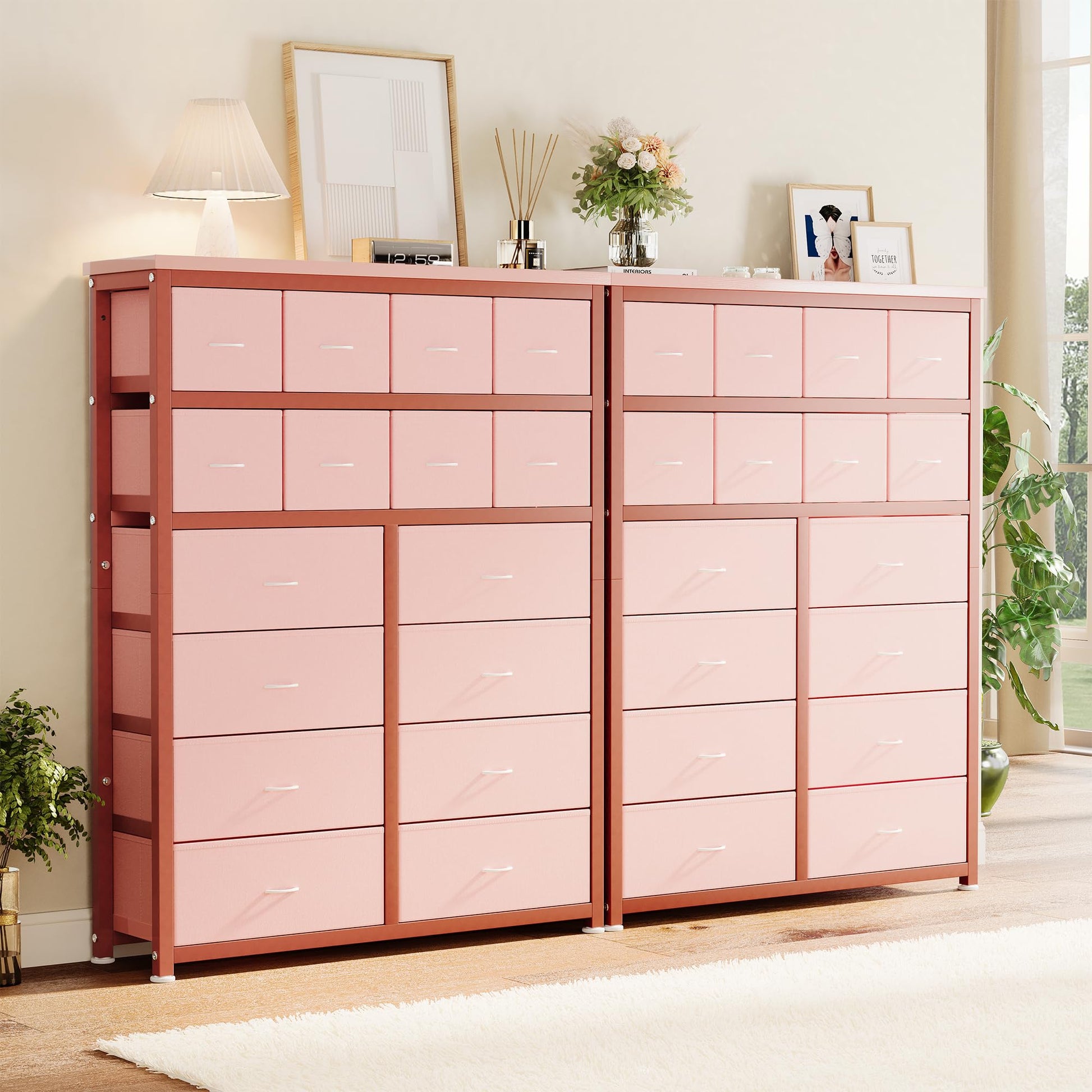 Cassettiera GARVEE con 16 cassetti in tessuto, cassettiera in tessuto per camera da letto, credenza con cassetti in tessuto, cassettiera per cucina, ufficio, corridoio, soggiorno, corridoio, cameretta dei bambini