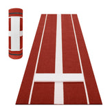 Garvee Tappeto da Lancio Softball 3x0.9 m con Base in Gomma Rosso - Interno ed Esterno - Rosso