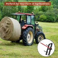 Forca da fieno Garvee da 49 pollici - Capacità 3000 libbre - Costruzione in acciaio armonico - Verniciata a polvere - Per trattori e agricoltura - Robusta e versatile