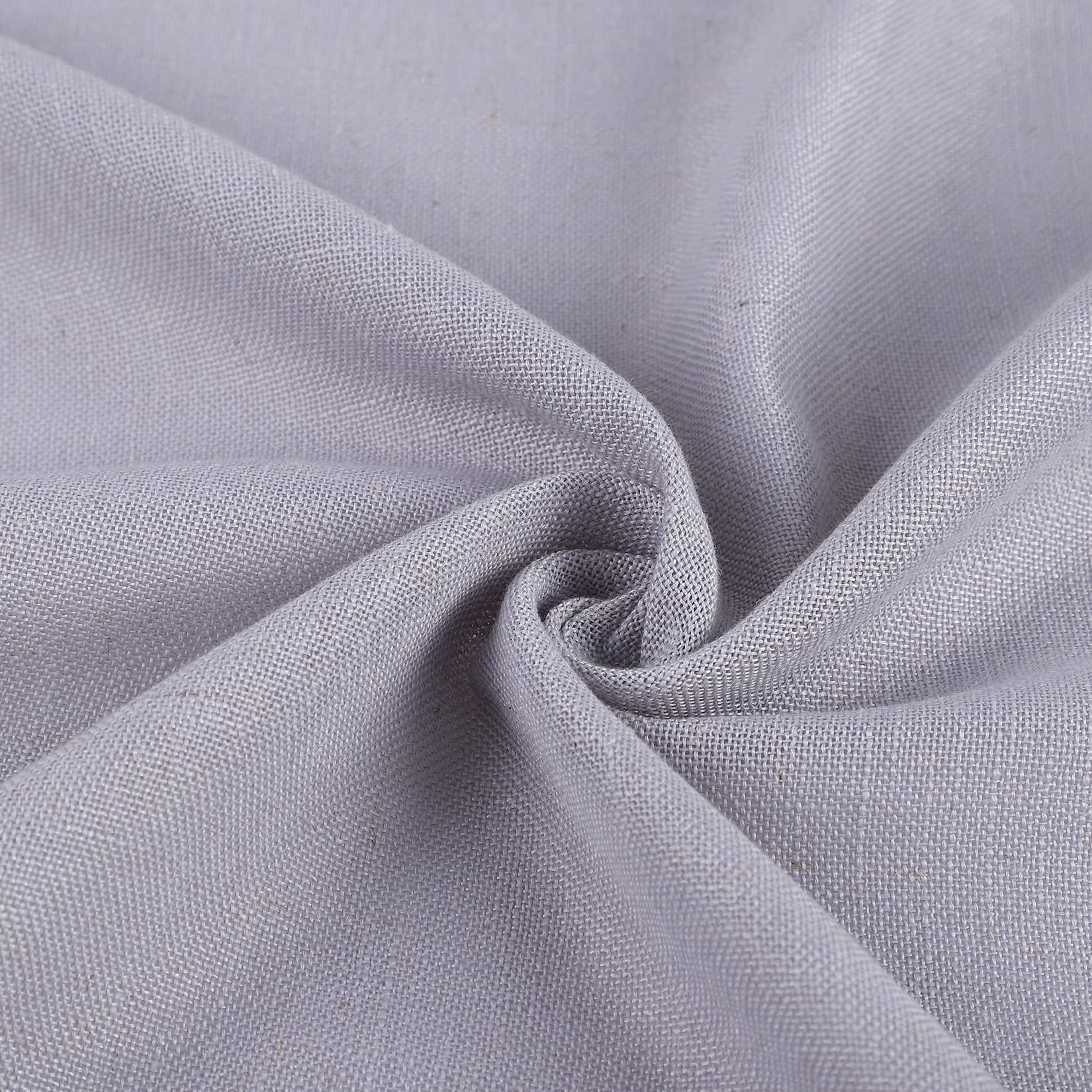 GARVEE Tende da caffè a strati in finto lino, tende da cucina, tende con passanti, tende da finestra, 27x36 pollici, grigio