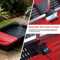 Nido per galline Garvee a 3 fori, in metallo, antiruggine, vassoio rimovibile per fattoria e giardino