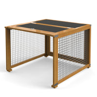 Garvee Pollaio in legno 80x80x60cm Resistente alle intemperie Giardino Allevamento polli Robusto Sicuro Corridoio esterno