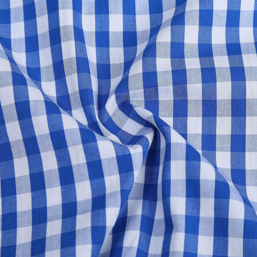 Camicia da uomo Garvee Slim Fit, tradizionale camicia a quadri per l'Oktoberfest, varie taglie, rosso e blu