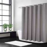 Tenda da doccia impermeabile in poliestere Garvee con ganci per bagni e vasche da bagno, 152,4 x 182,9 cm, grigio - Grigio