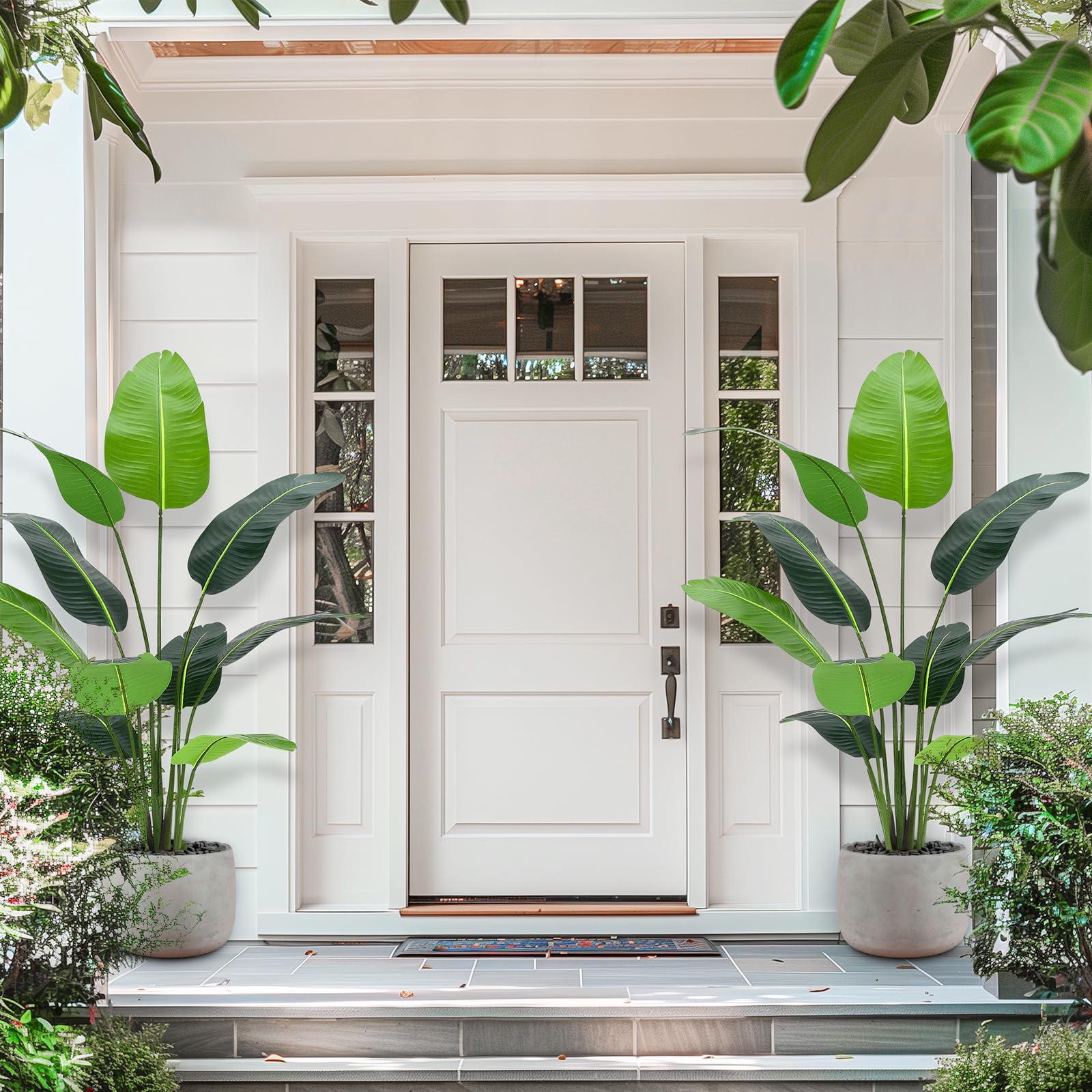 Pianta artificiale di uccello del paradiso Garvee, 1,5 m, foglie regolabili, seta, robusta, resistente al fuoco, ufficio e casa, verde