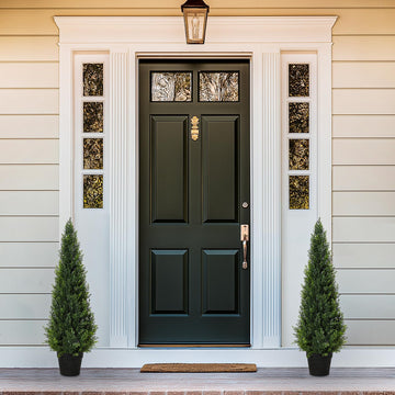 Alberi artificiali di cedro topiato Garvee da 3 piedi - Plastica resistente alle intemperie, sempreverdi, facili da curare per giardino e uso interno, set da 2