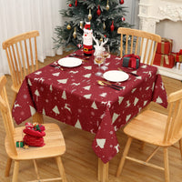 Tovaglia natalizia GARVEE con motivo a cervo, impermeabile, lavabile, color oro, 137x137 cm, per cene e feste, festiva