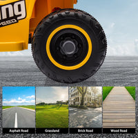 Quad elettrico per bambini Garvee 6V giallo con musica a LED per una guida sicura a partire dai 3 anni, sia all'interno che all'esterno